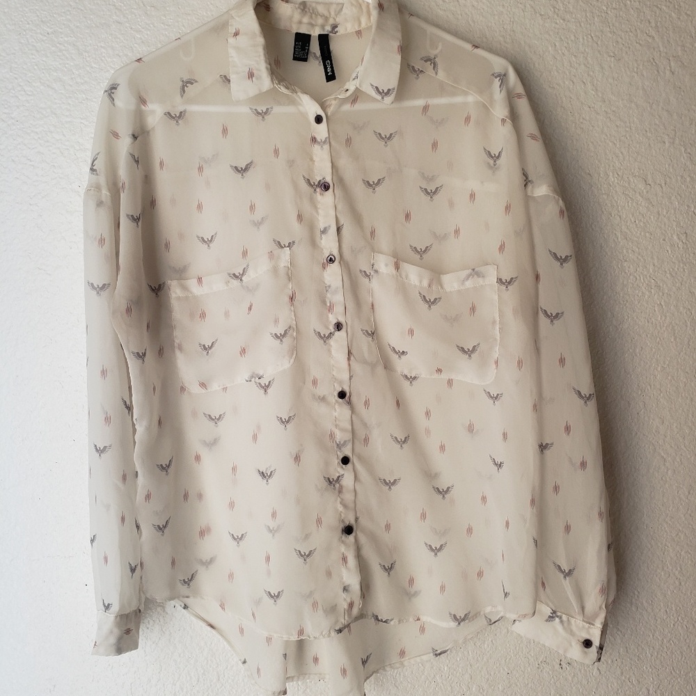 Sheer women's blouse MNG